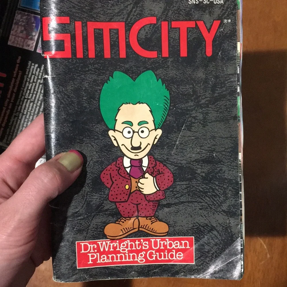Original Super Nintendo “Sim City” box and manual only